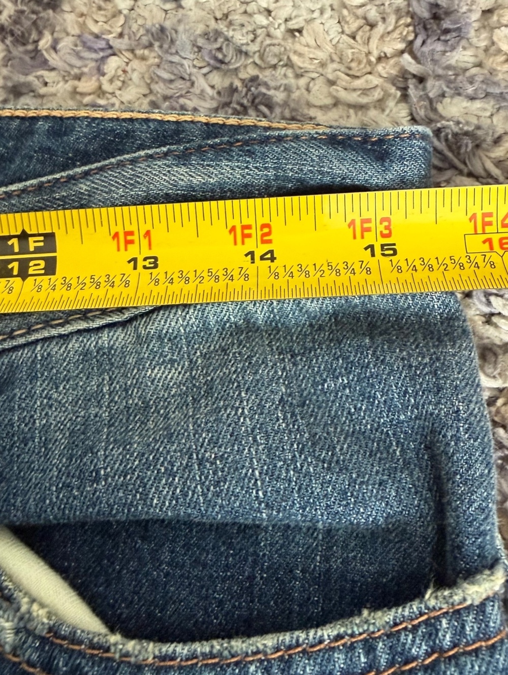 Polo Ralph Lauren Patchwork Jeans Distressed Blue Denim Skinny 28 - Picture 6 of 7